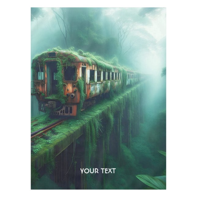 Fantasy Niedlich Old Past Train Tischdecke (Vorderseite)