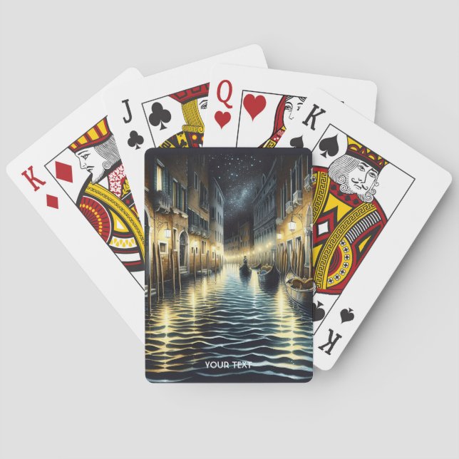 Fantasy Niedlich Old Venice Canal Spielkarten (Rückseite)