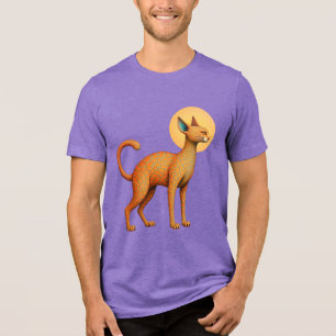 Fantasy Niedlich Orange Abstrakt Chat Tri-Blend Shirt