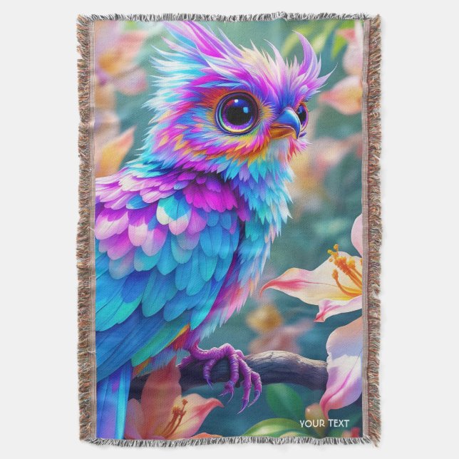 Fantasy Niedlich Orchid Exotic Bird Decke (Vorderseite Vertikal)