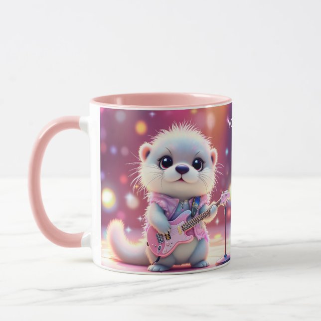 Fantasy Niedlich Otter Pop Star Tasse (Links)