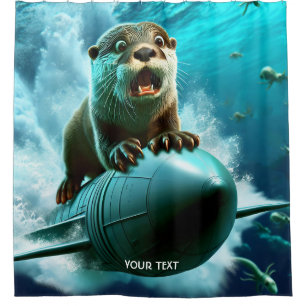 Fantasy Niedlich Otter Torpedo Sea Duschvorhang