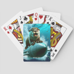 Fantasy Niedlich Otter Torpedo Sea Spielkarten