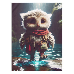 Fantasy Niedlich Owl Adventurer Wasser Tischdecke