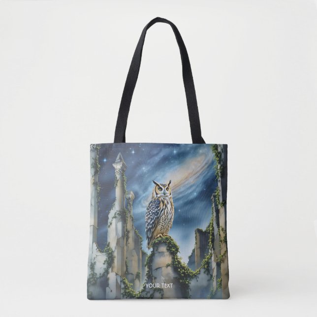 Fantasy Niedlich Owl Alte Ruinen (Vorderseite)