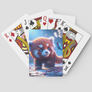 Fantasy Niedlich Panda Red Butterfly Spielkarten