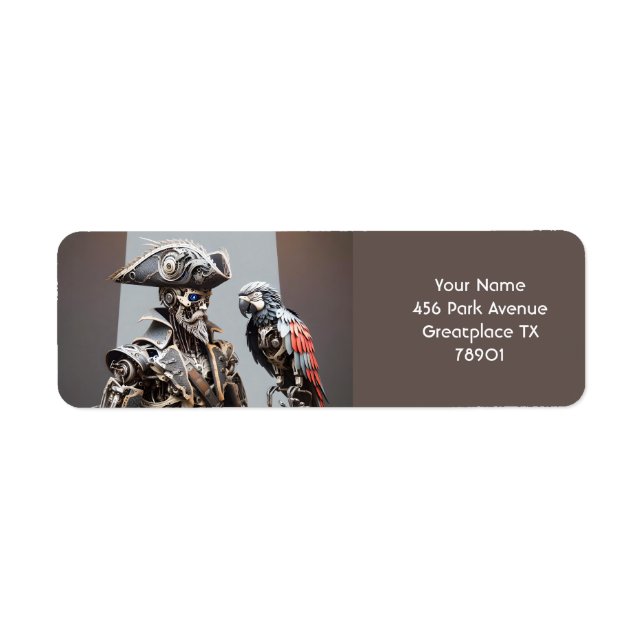 Fantasy Niedlich Parrot Cyborg Pirate (Vorne)