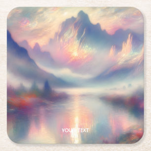 Fantasy Niedlich Pastel Pearl Rechteckiger Pappuntersetzer