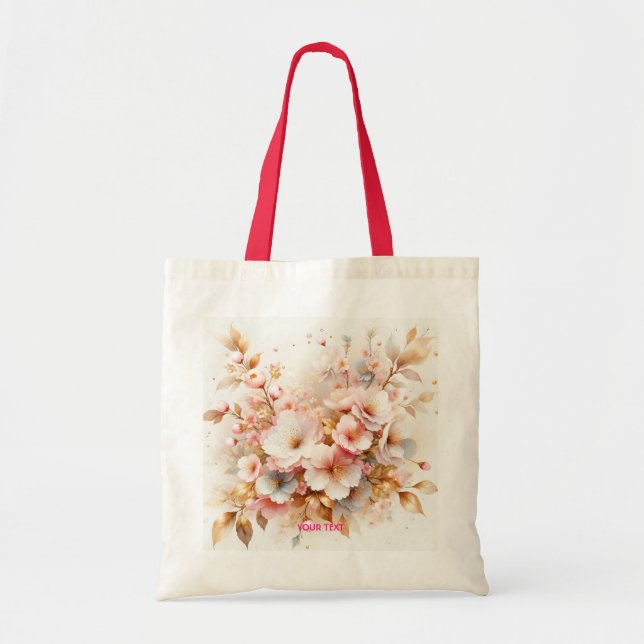 Fantasy Niedlich Pastell Pink Sakura Tragetasche (Vorne)