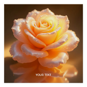 Fantasy Niedlich Peach Kleine Rose Poster