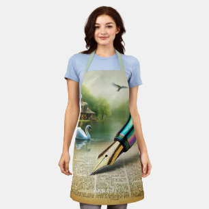 Fantasy Niedlich Pen Lake Swan Schürze
