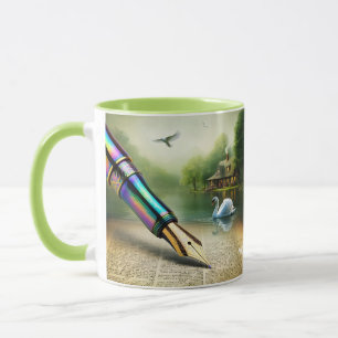 Fantasy Niedlich Pen Lake Swan Tasse