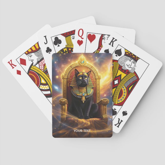 Fantasy Niedlich Pharaoh Regal Cat Spielkarten (Rückseite)