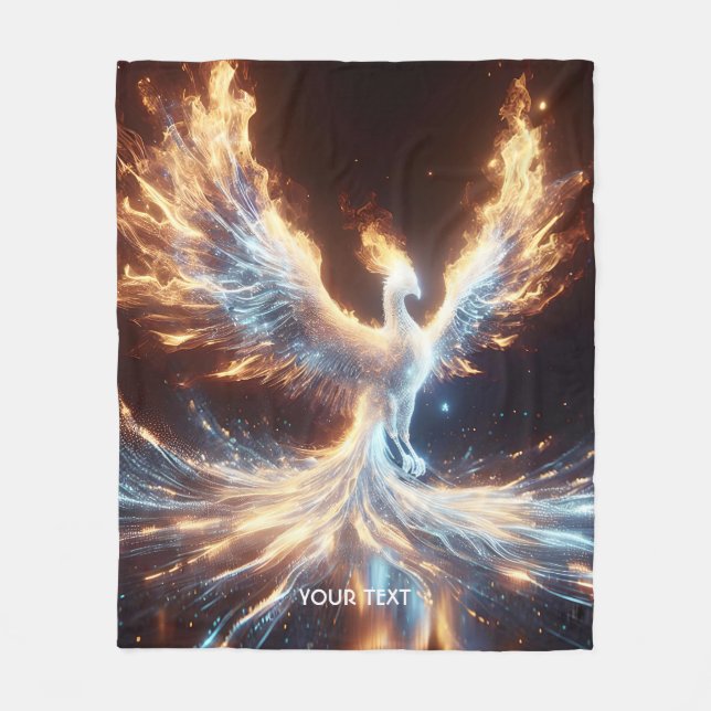 Fantasy Niedlich Phoenix Feuer Reborn Fleecedecke (Vorderseite)