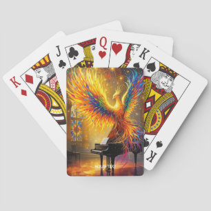 Fantasy Niedlich Phoenix Klavierspiel Spielkarten