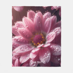 Fantasy Niedlich Pink Blume Dew Fleecedecke