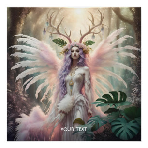 Fantasy Niedlich Pink Kreaturenwald Poster