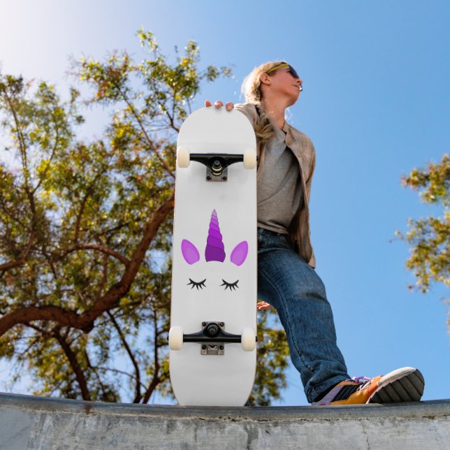 Fantasy Niedlich Pink Unicorn Skateboard (Außenbereich 1)