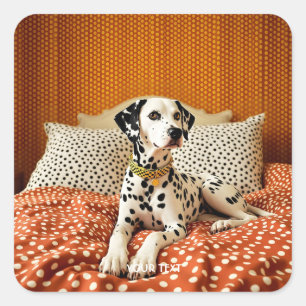Fantasy Niedlich Polka Dog Dot Quadratischer Aufkleber