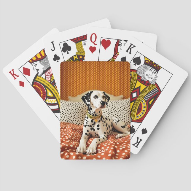 Fantasy Niedlich Polka Dog Dot Spielkarten (Rückseite)