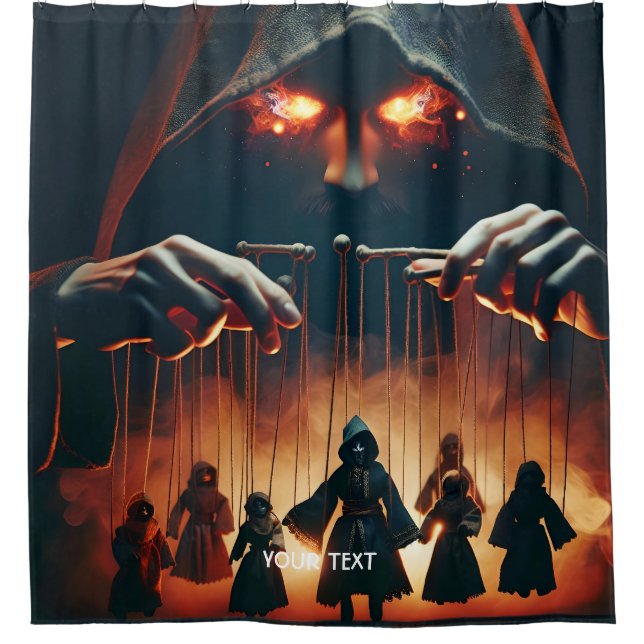 Fantasy Niedlich Puppeteer Puppets Ropes Duschvorhang (Vorderseite)
