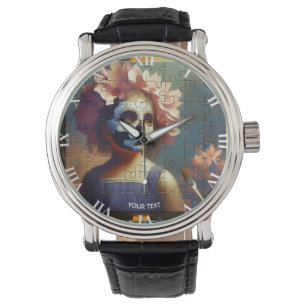 Fantasy Niedlich Puzzle Girl Blume Armbanduhr