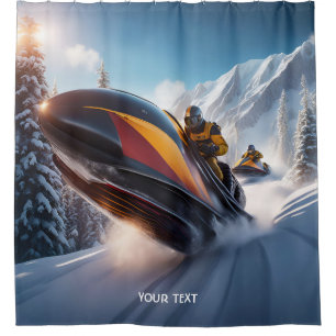 Fantasy Niedlich Race Snow Mountain Duschvorhang