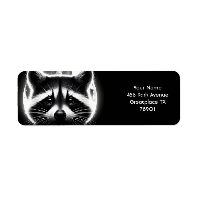 Fantasy Niedlich Racoon Face Moon (Vorne)