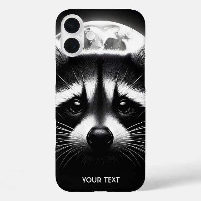 Fantasy Niedlich Racoon Face Moon Case-Mate iPhone Hülle (Rückseite)