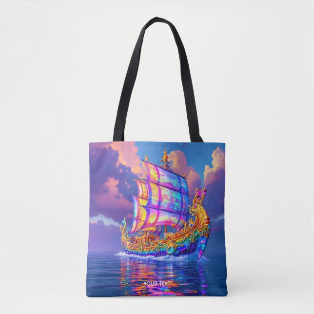 Fantasy Niedlich Rainbow Colors Ship (Vorderseite)