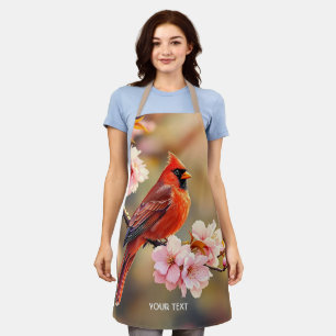 Fantasy Niedlich Red Bird Cherry Schürze