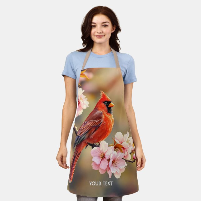 Fantasy Niedlich Red Bird Cherry Schürze (Getragen)