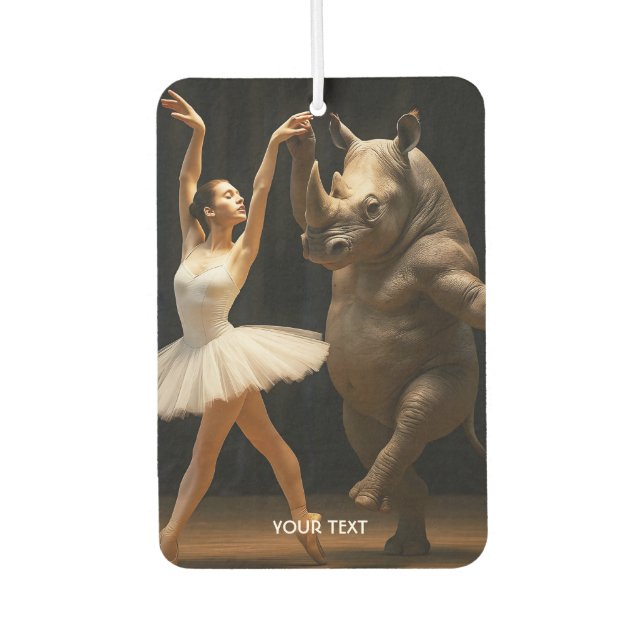 Fantasy Niedlich Rhino Dancer Ballerina Autolufterfrischer (Vorderseite)