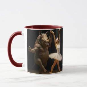 Fantasy Niedlich Rhino Dancer Ballerina Tasse