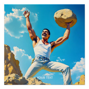 Fantasy Niedlich Rock Mountains Wolken Poster