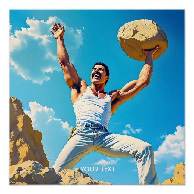 Fantasy Niedlich Rock Mountains Wolken Poster (Vorderseite)