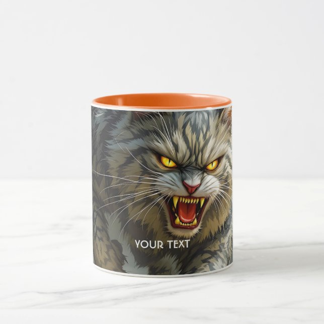 Fantasy Niedlich Rocks Angry Cat Tasse (Zentrum)