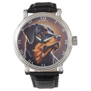 Fantasy Niedlich Rottweiler, Fantasy Vintag Fantas Armbanduhr
