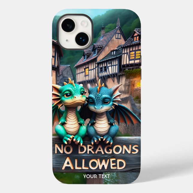 Fantasy Niedlich Sad Baby Dragons Case-Mate iPhone Hülle (Rückseite)