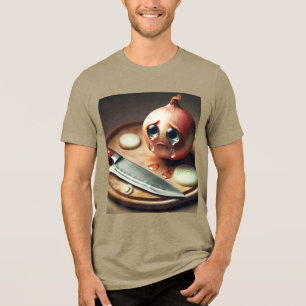 Fantasy Niedlich Sad Zwiebel weinen Tri-Blend Shirt