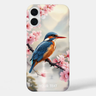 Fantasy Niedlich Sakura Bird Blue iPhone 16 Plus Hülle