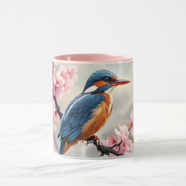 Fantasy Niedlich Sakura Bird Blue Tasse (Zentrum)