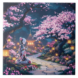 Fantasy Niedlich Sakura Cyborg Girl Fliese