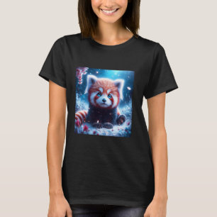 Fantasy Niedlich Sakura Panda Red T-Shirt