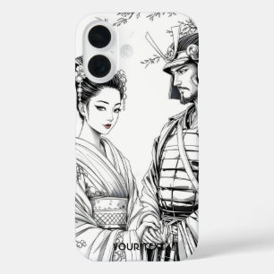 Fantasy Niedlich Samurai Geisha Pencil iPhone 16 Hülle