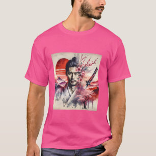 Fantasy Niedlich Samurai Sun Katana T-Shirt