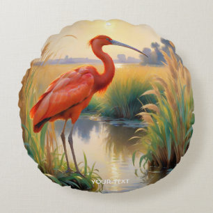 Fantasy Niedlich Scarlet Ibis Abend Rundes Kissen