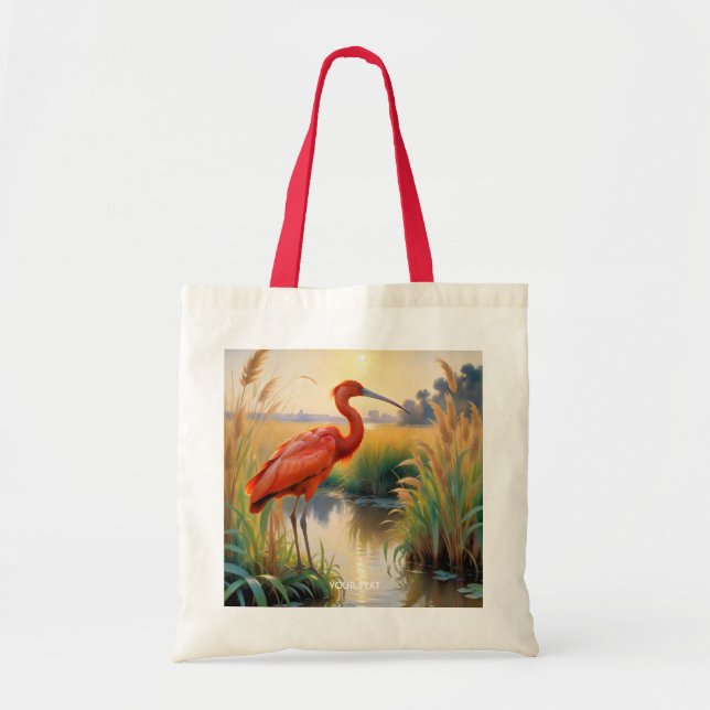 Fantasy Niedlich Scarlet Ibis Abend Tragetasche (Vorne)