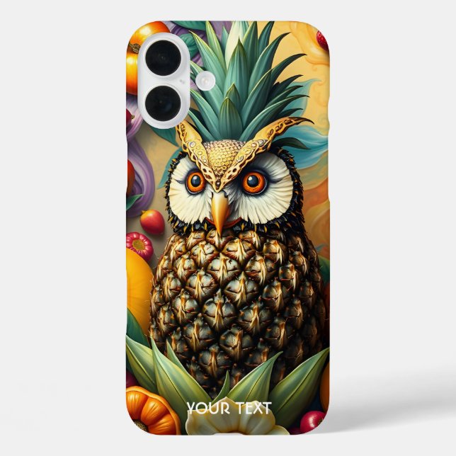 Fantasy Niedlich Serene Ananas Owl Case-Mate iPhone Hülle (Rückseite)