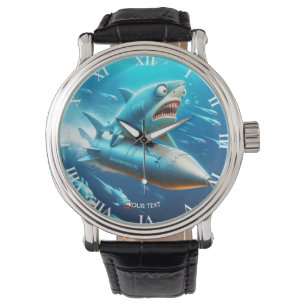 Fantasy Niedlich Shark Torpedo Sea Armbanduhr